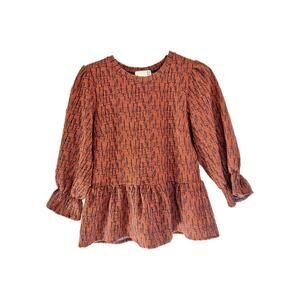 Anthropologie Ro & De Size XS Ruffle Sleeve Pullover Top